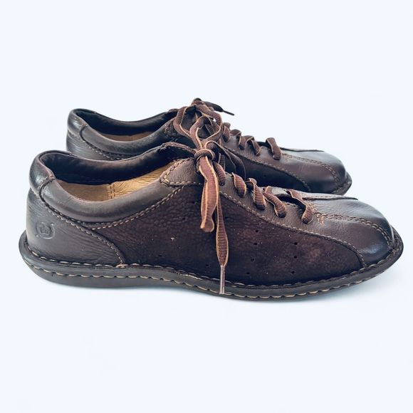 Born Hawkeye Wms Sz 8M Brown Leather Oxford Lace Up Comfort Shoes - Picture 1 of 11